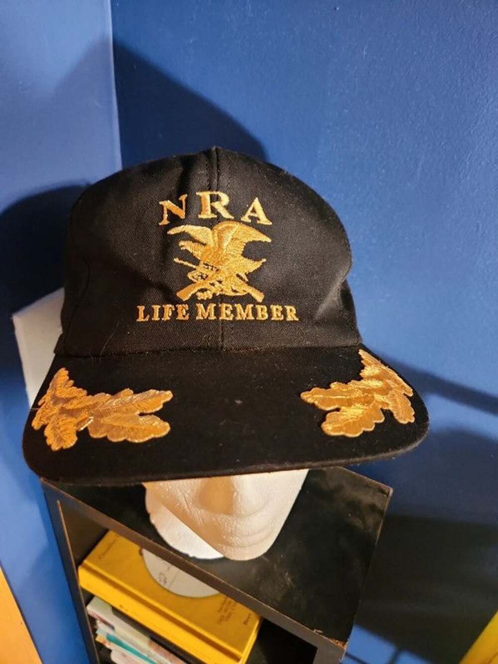 Vintage NRA Life Member Snapback Hat - Black & Gold Scrambled Eggs Cap